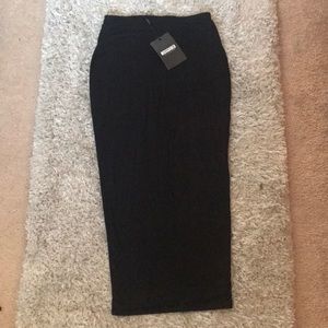 Missguided Black bodycon pencil skirt
